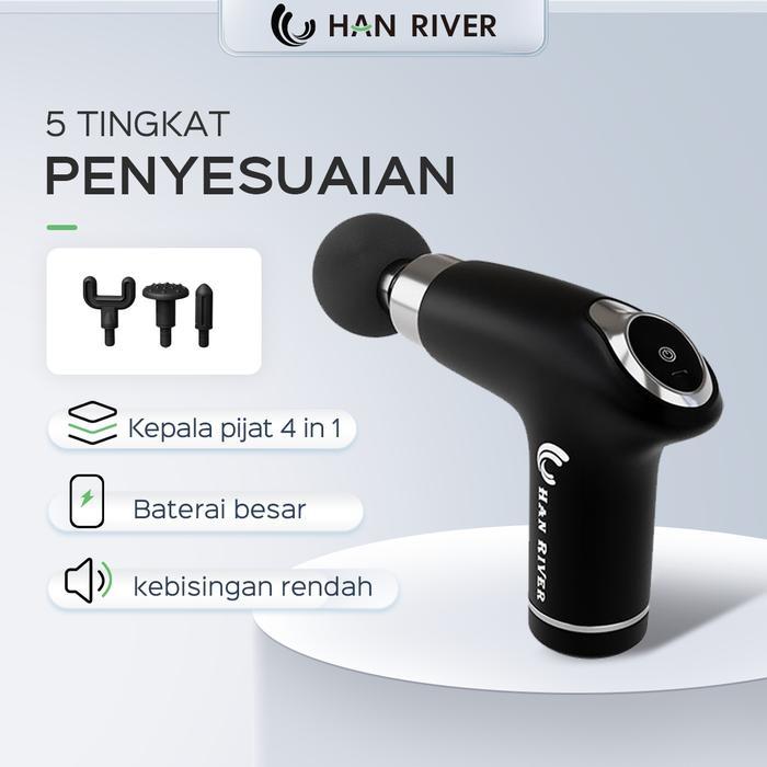 HAN RIVER Alat pijat MASSAGE GUN - DEEP TISSUE MUSCLE MASSAGER