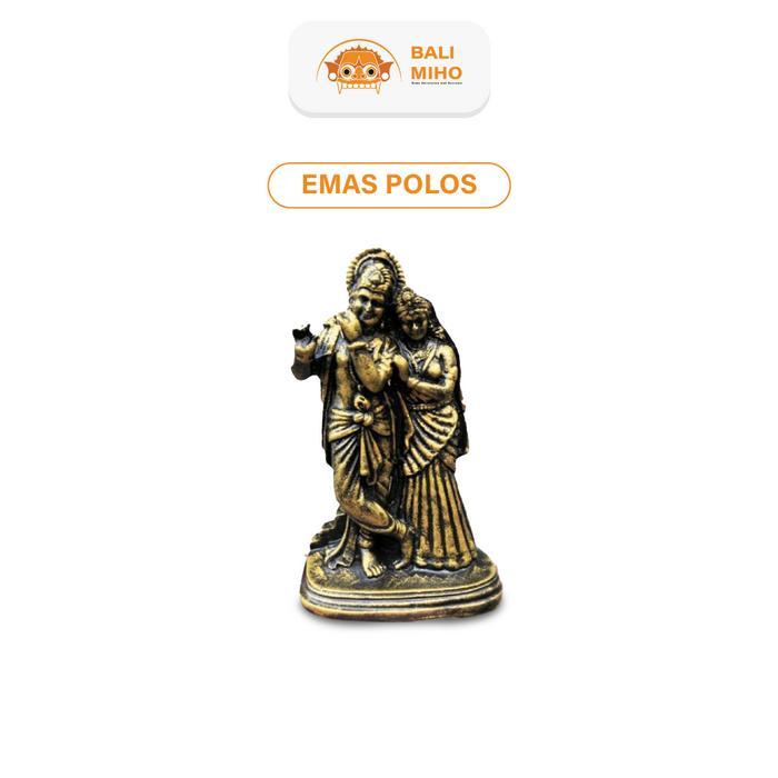 Patung Radha Krishna/Patung Rada Krisna/Patung Dewa Krishna/Krisna - Gold