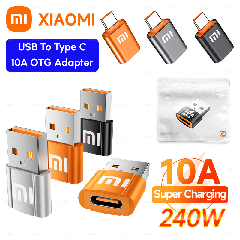 240W 10A Type C Female To USB A Male OTG arger 120W Adapter USB C Converter For Iphone 15 Xiaomi 13 