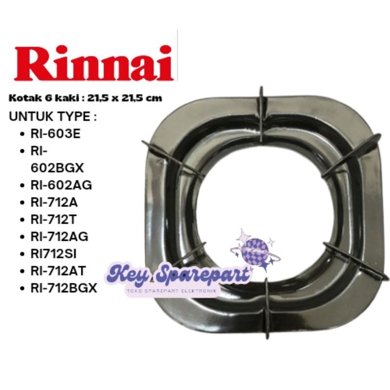 TATAKAN KOMPOR KAKI RINNAI STAINLESS KAKI 6 / TATAKAN KOMPOR RINNAI