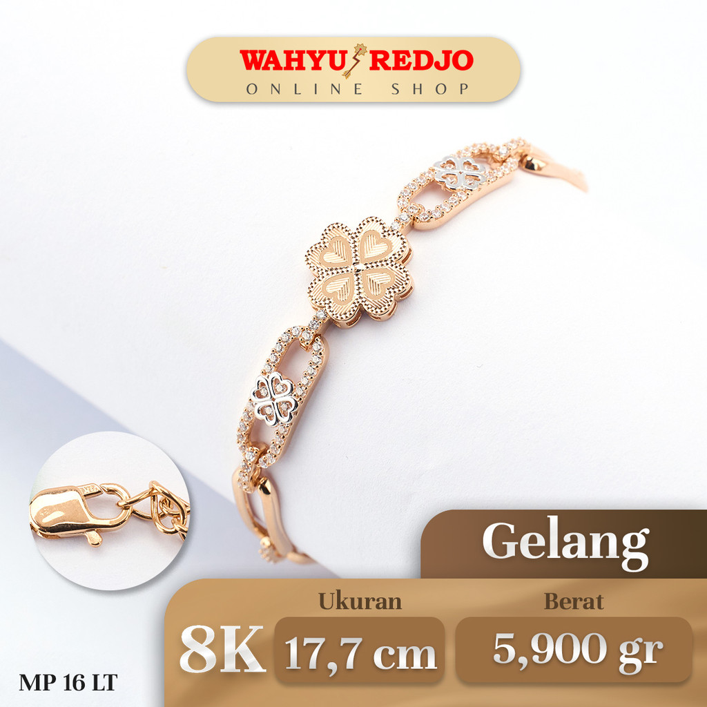 Gelang Emas Kembang Gold 8K Wahyu Redjo GL-8K-30086666-PMR