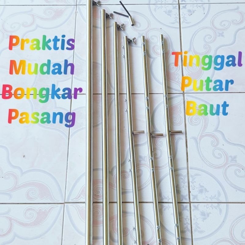Cagak Pancing Jagrak Pancing Nyobok Bahan Stainlees