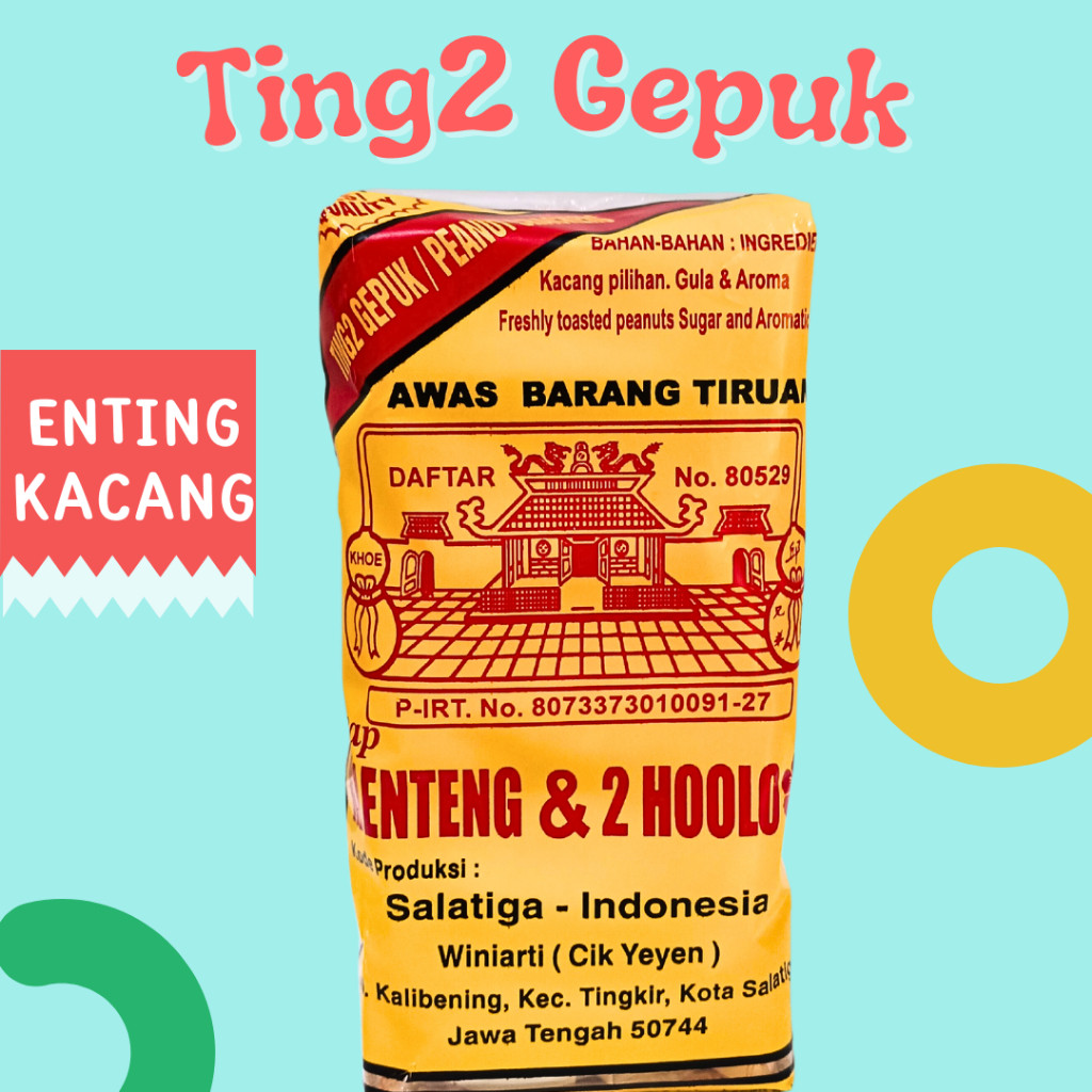 Enting  Kacang Ting Ting Cap Klenteng Permen Ting Ting Peanut Crackers