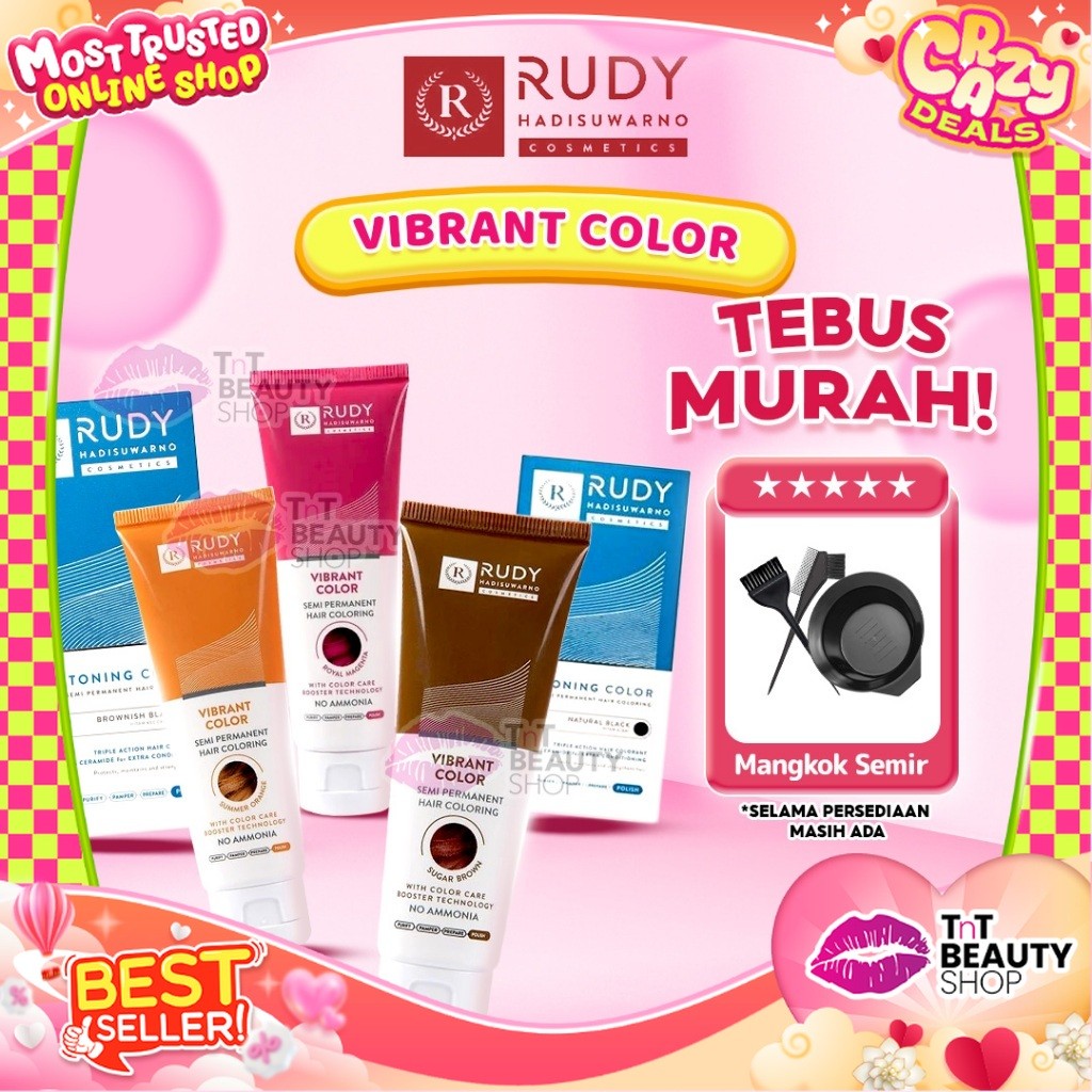 Rudy Hadisuwarno Cosmetics Hair Color Series Vibrant Color Toning Color | TnT Beauty Shop