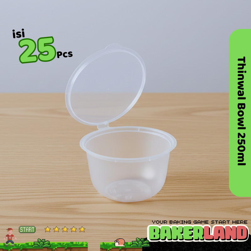 Thinwall 250 ml / Thinwall Bowl 250ml / Lunch Box Plastik / Wadah plastik / Kemasan makanan Plastik