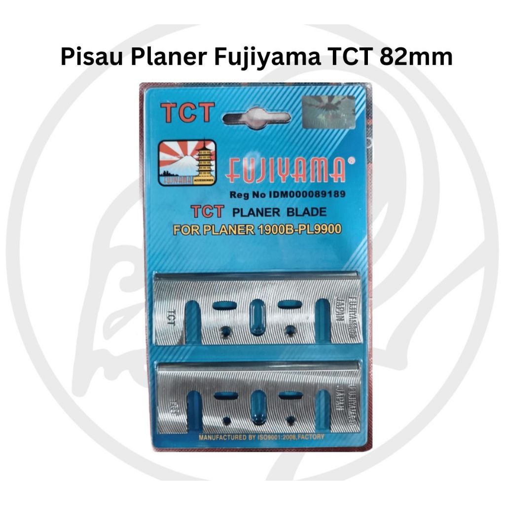 DIMSTORE FUJIYAMA Mata Planer Blade TCT Mata Planer Kayu TCT 82mm Mata Pisau Mesin Serut Kayu TCT Or