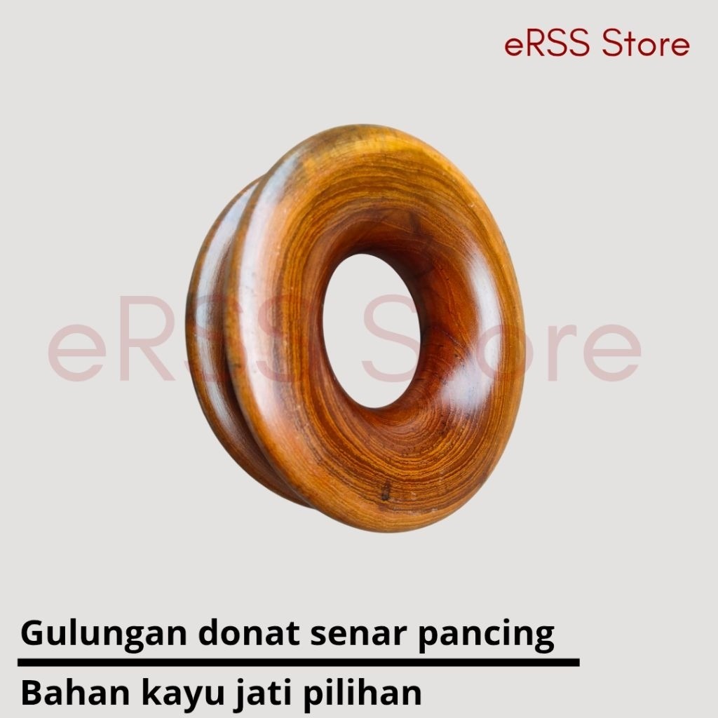 hot Gulungan Donat Kayu Jati Senar Pancing Ukuran Besar
