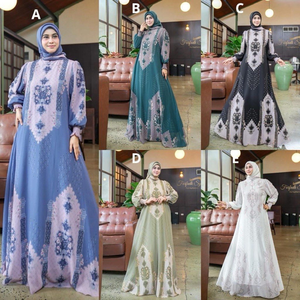 ALMEERA SERIES by RAYHAN CO Farfadh syari READY DRESS LEBARAN