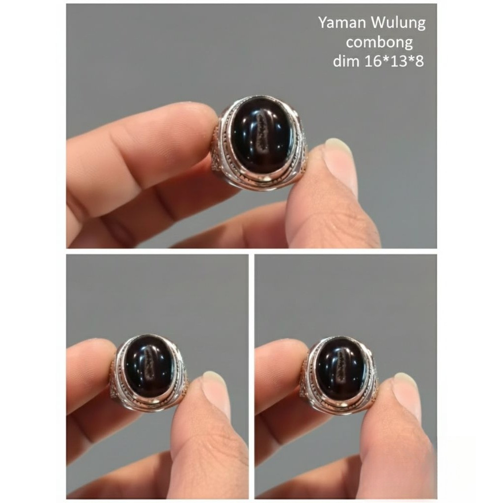 cincin batu akik Yaman Wulung combong
