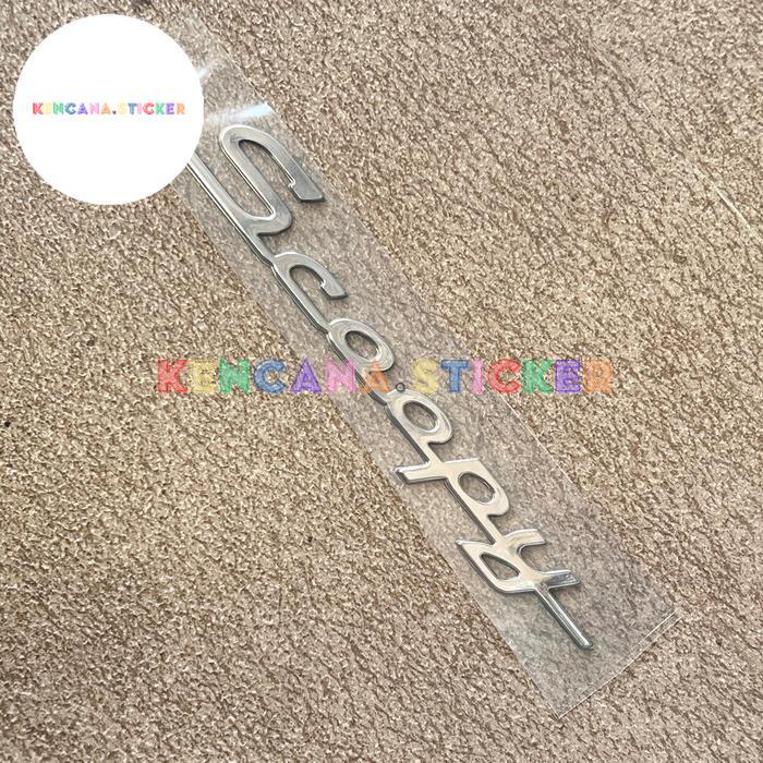 Logo Emblem Honda Scoopy  3D 2014-2016 sepasang kanan kiri timbul Original Berkualitas Termurah  [Ke