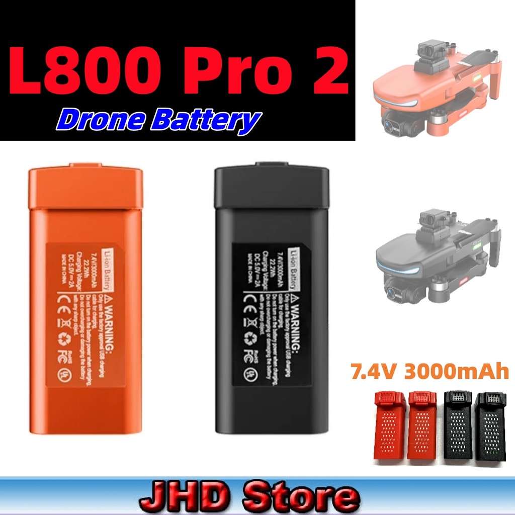 JHD Drone Battery L800 Pro2  7.4V 3000mAh For Original LYZRC L800 Pro2 Drone L800 RC Drone Accessori