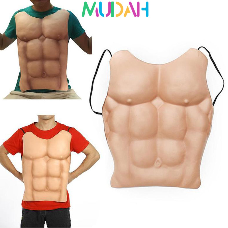 Simulasi Otot Dada Perut Palsu Pria Untuk Pesta