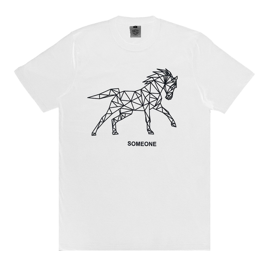 jaminan kualitas Someone T Shirt 347D Kuda White