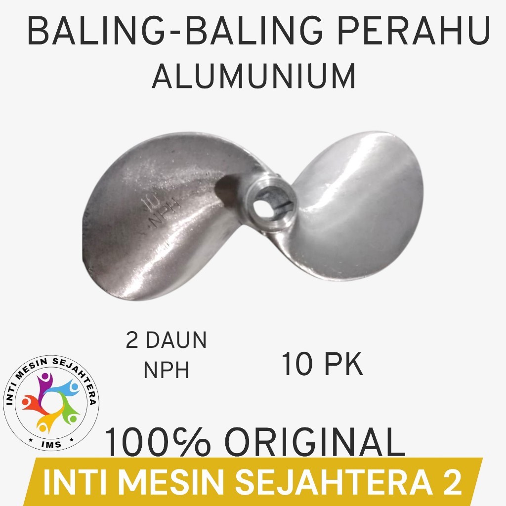 BBT - Baling Baling Alumunium 10 kipas kapal perahu nelayan daun 2 propeller