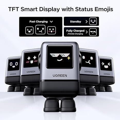 UGREEN Robot Uno Series Kepala Charger GAN Nexode Mini Size PD Fast Charging 100W - Nexode RG 100W -