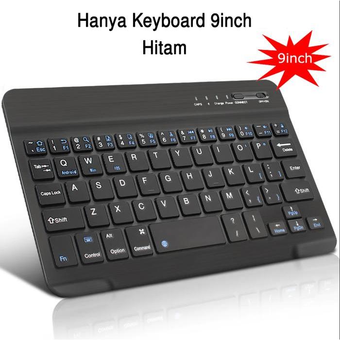 Wireless Slim Keyboard 9 inch Bluetooth iPad Tab Android Windows Mac - Hanya Keyboard, 9inch Hitam