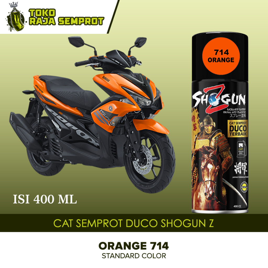 Cat Semprot Motor Pilox Shogun Z Pylox Paint Duco Orange 714 cat japan