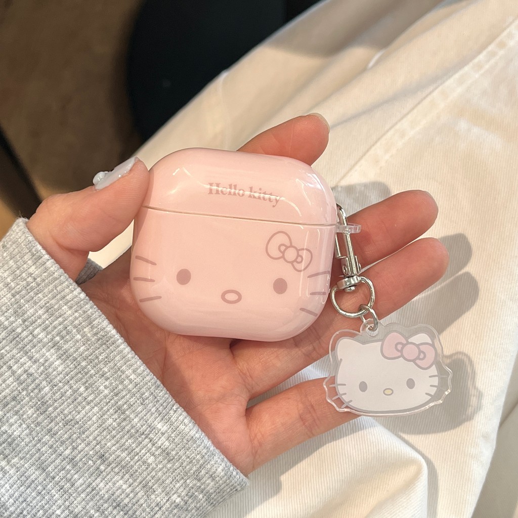 Untuk AirPods 4 AirPods pro3 2025 kasus imd lucu kartun kucing piring pink AirPods 1/2 AirPods pro 2