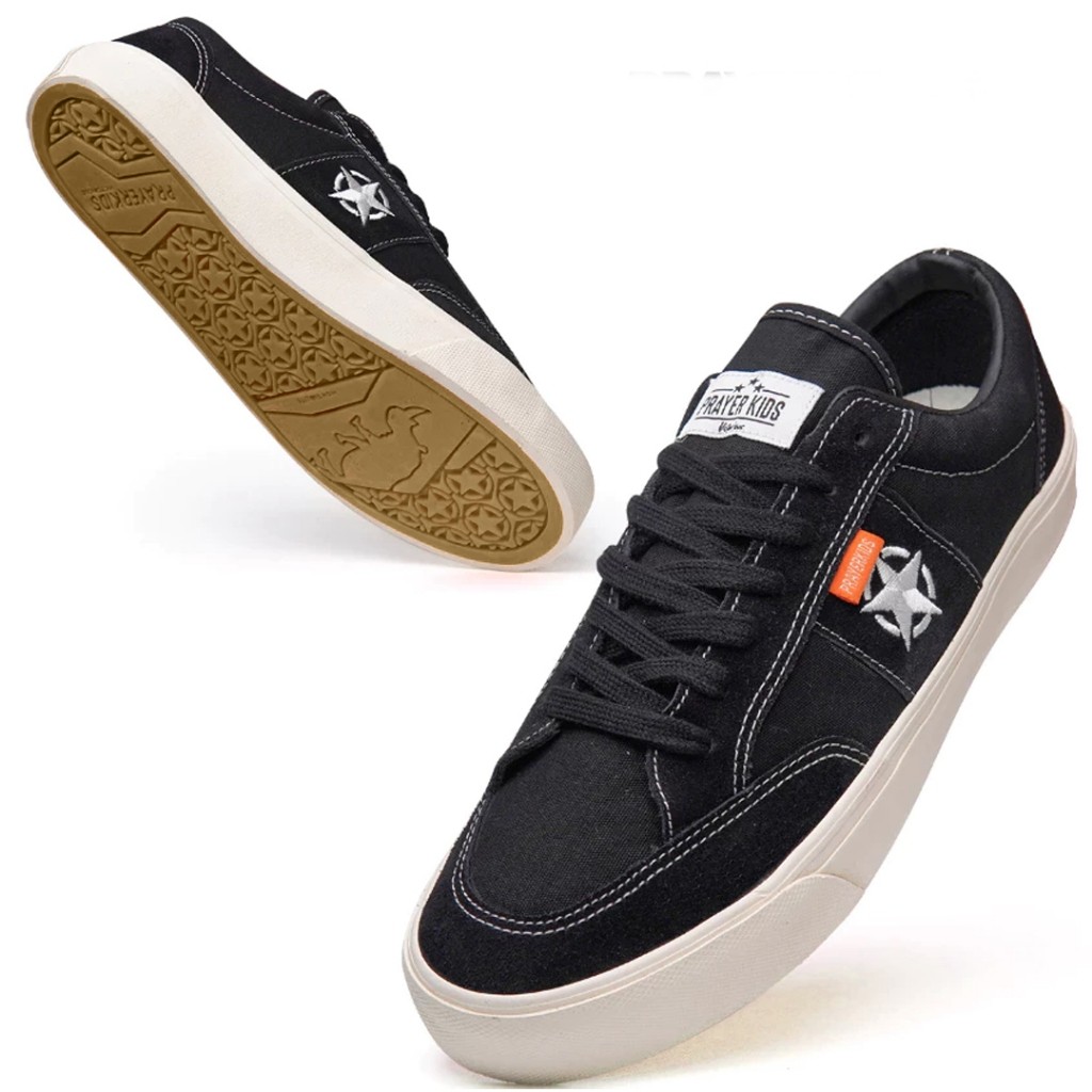 Prayer Kids - Sepatu Unisex Geh Black White