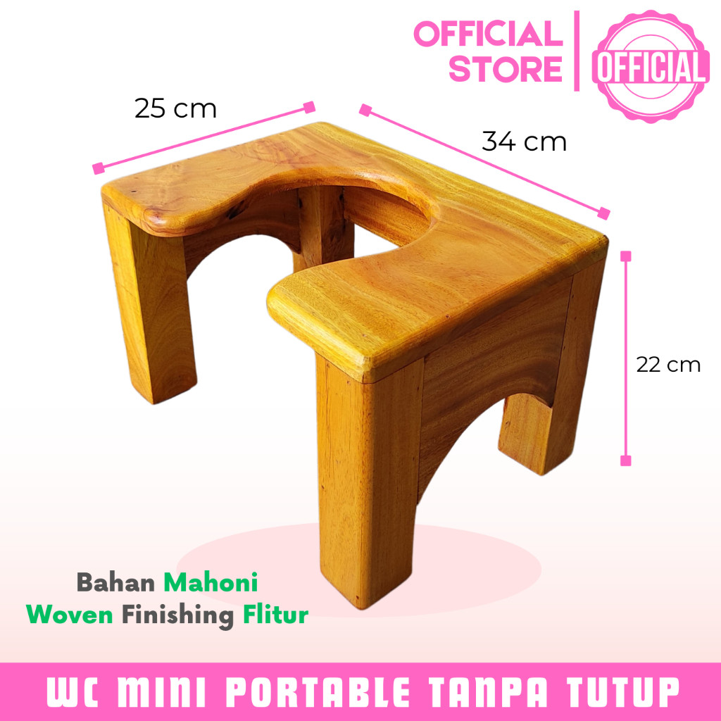 WC portable WC mini kloset duduk praktis WC kayu portable praktis homemade