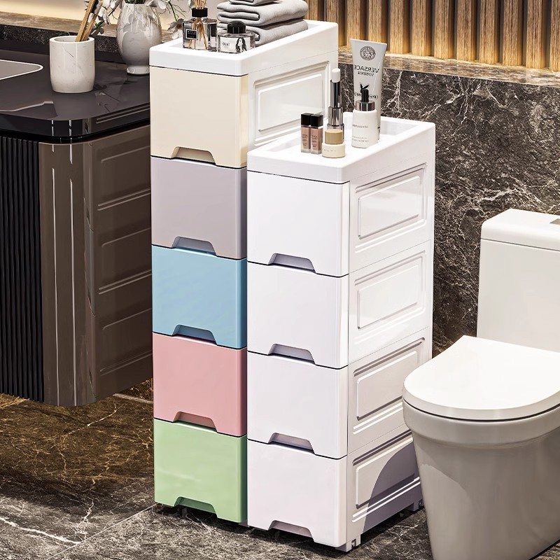 AuraCart Lebar15/20/25/cm Rak Susun Penyimpanan Plastik/Lemari Plastik Laci/Laci Plastik/Rak Dapur P