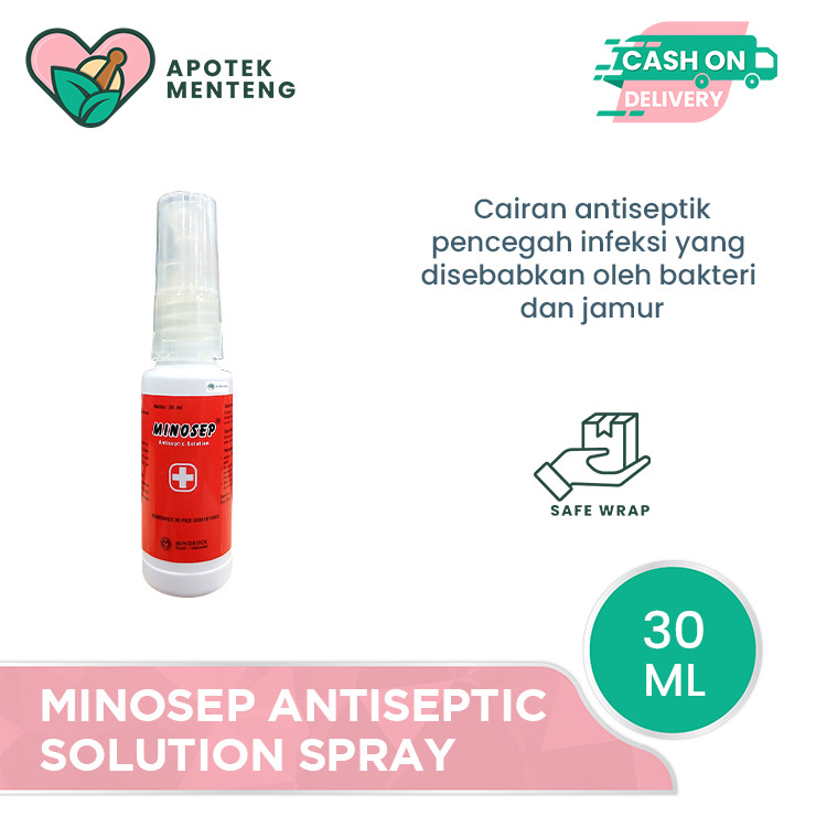 Minosep Antiseptic Solution Spray 30 mL - Obat Luka Antiseptik Spray