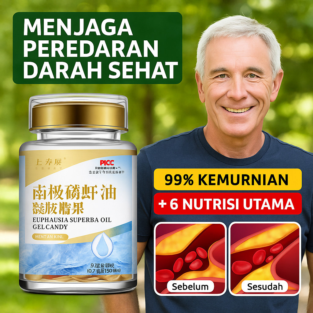 COD+Kirim Dalam 24 Jam HALAL+0Sukrosa Beli 1 Gratis 2  60pcs Antarctic Krill Oil Astaxanthin - Minya