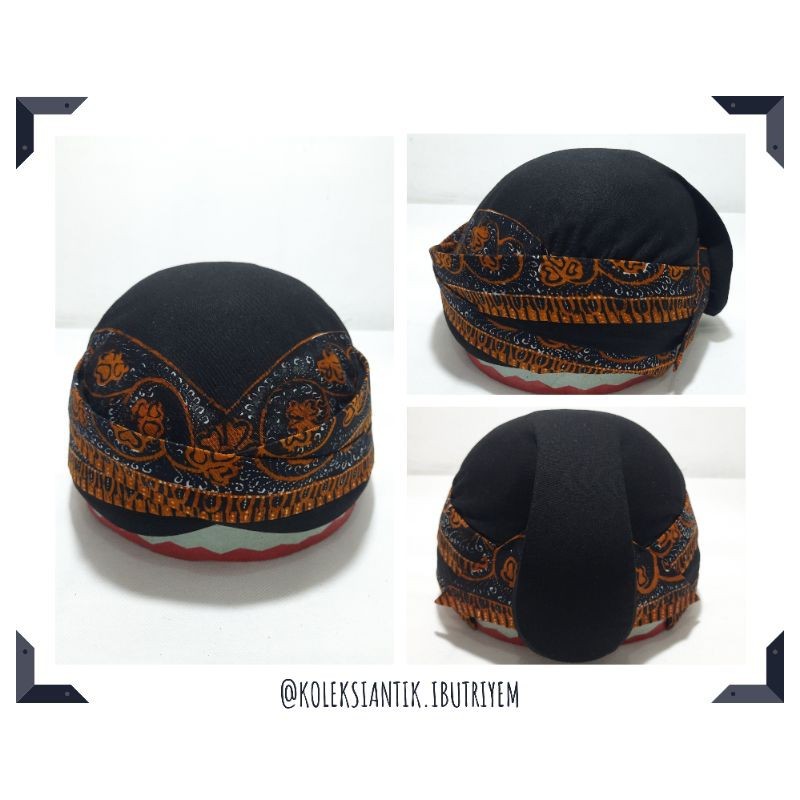 Blangkon Solo Ksatrian Batik Tulis Lemesan Alusan | Bisa Dicuci Bisa Dilipat