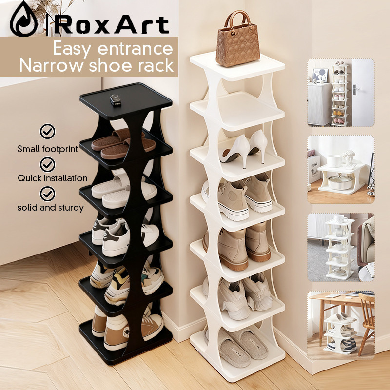 marquiseco - Roxart COD Rak Sepatu 3-9 Susun Tertutup Sepatu Aesthetic Serbaguna Untuk Sepatu Dan Bu