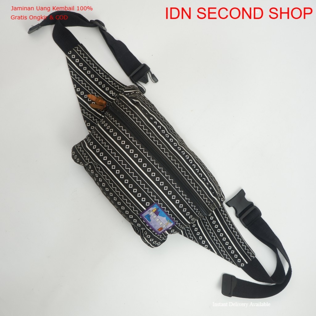 Bluey Ethnic Pattern Waist Bag with Matching Pouch - Preloved
