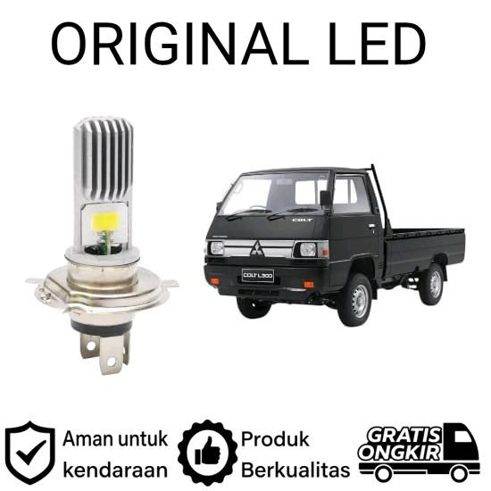AM 2pcs Lampu Utama LED H4 COB Mobil Mitsubishi L300