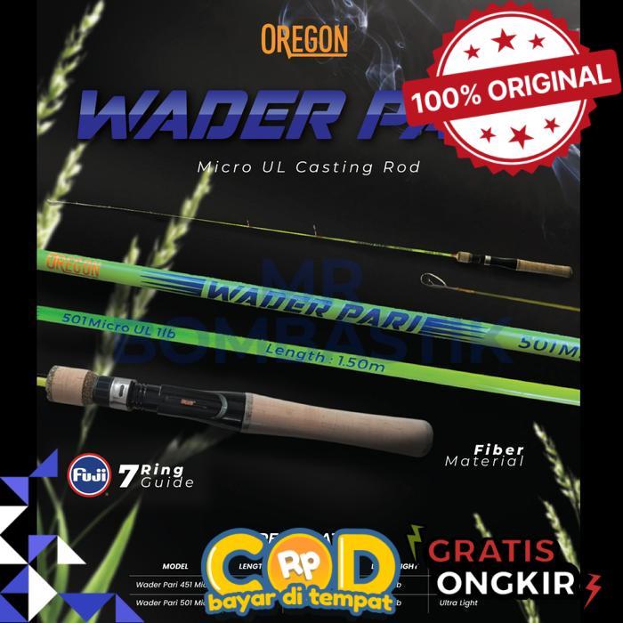 Joran Casting Oregon Wader Pari  Micro UL Ring guide Fuji - 135 cm -bomb