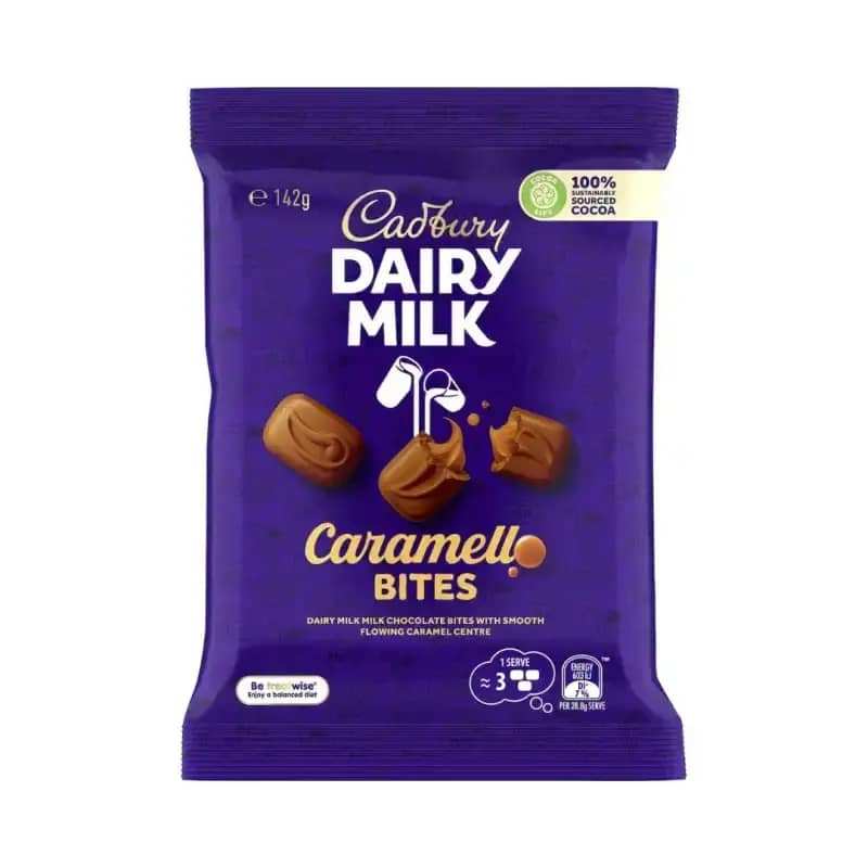 CADBURY DAIRY MILK CARAMELLO BITES 142G