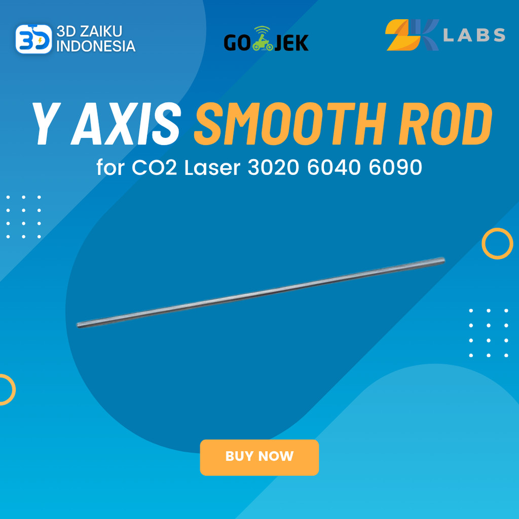 ZKLabs Laser CO2 Y Axis Smooth Rod 3020 6040 6090