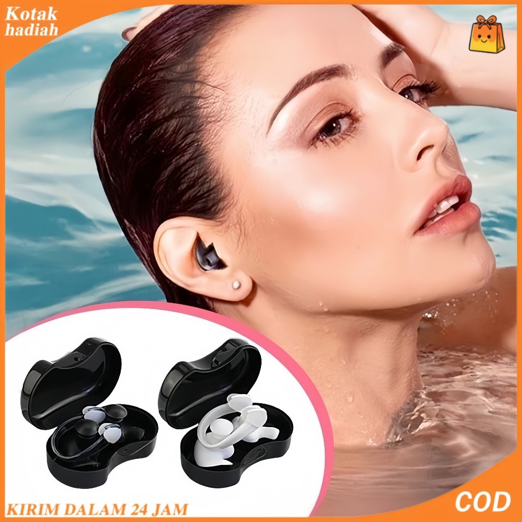Earplug Renang Telinga Penutup Hidung Renang Silikon Nose Clip Renang Penutup Kuping Renang Ear Plug