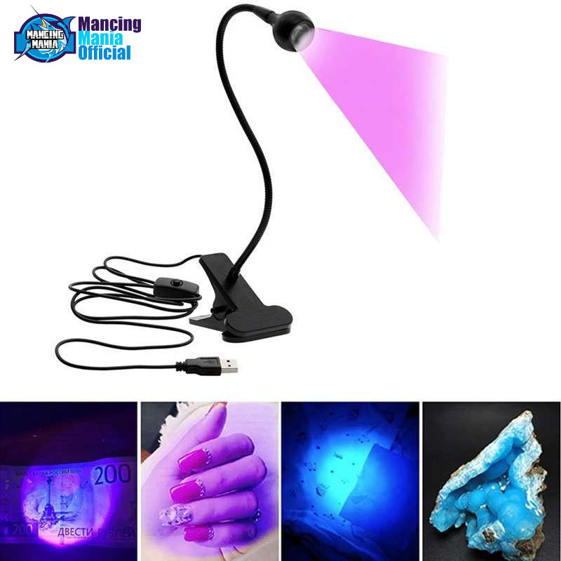 MMT7 DESK LAMP UV HEADLAMP USB ULTRAVIOLET PENGERING RESIN DETEKSI UANG PALSU KUKU CURING