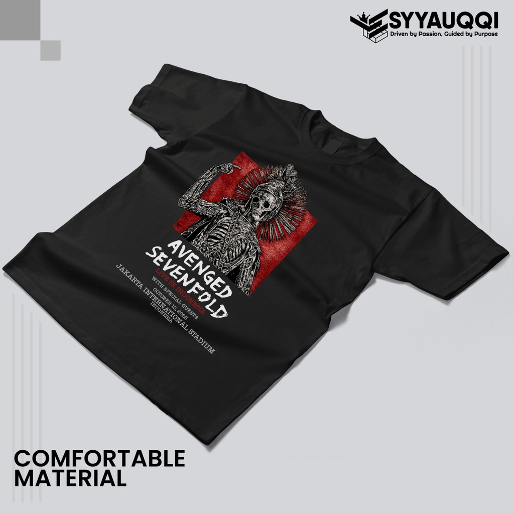 Avenged Sevenfold T Shirt Katun Combed – Kaos Band Metal Avenged Sevenfold Original