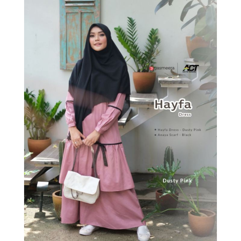 [BISA COD] GAMIS SAJA YASMEERA ELEGAN HAYFA DRESS MAUVE NAVY GAMIS DEWASA YESMEERA GAMIS DEWASA YASM