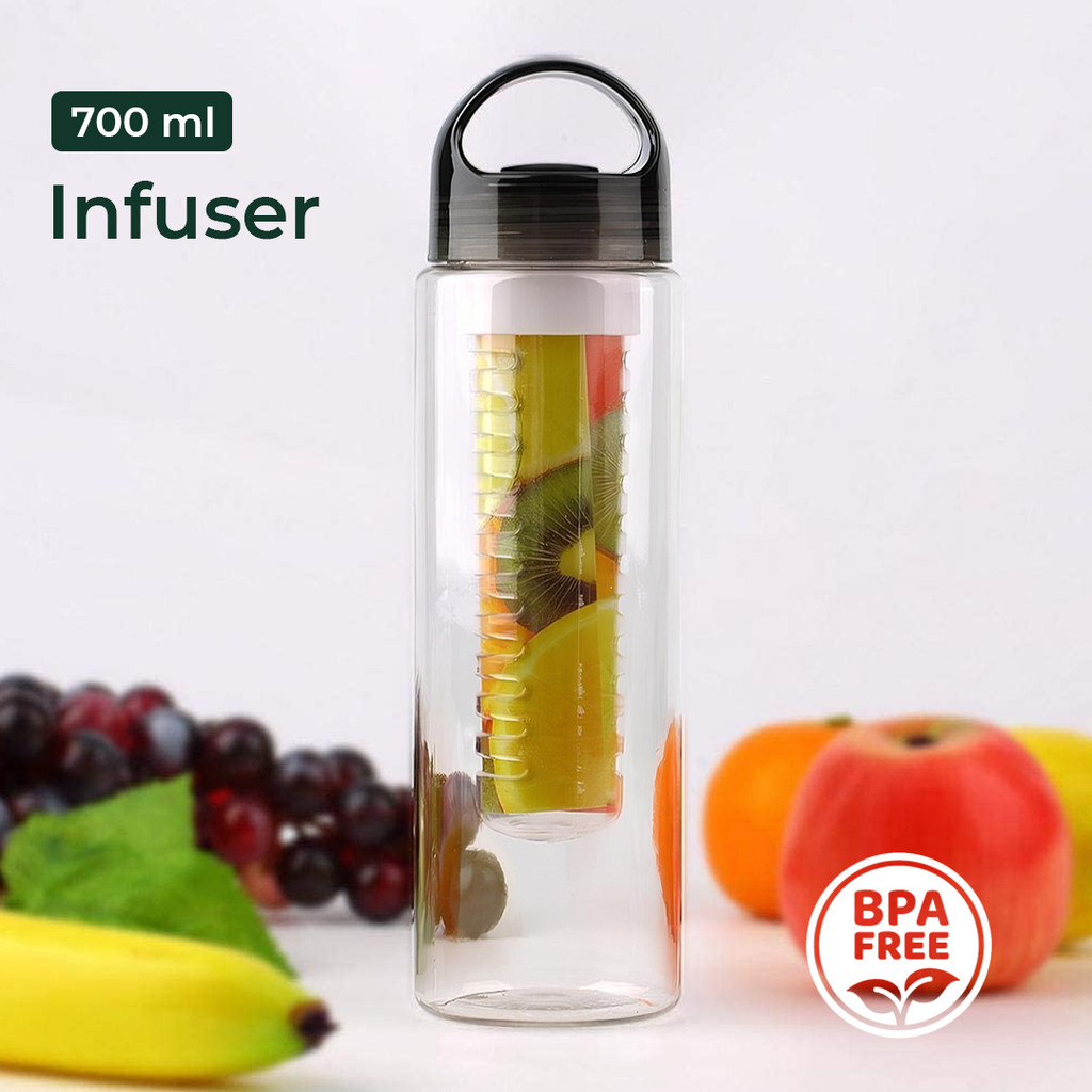 Botol Minum Infuser Tritan BPA Free 700ml - Botol Infuser Air Buah 700ml Healthy Drink Bottle - Boto