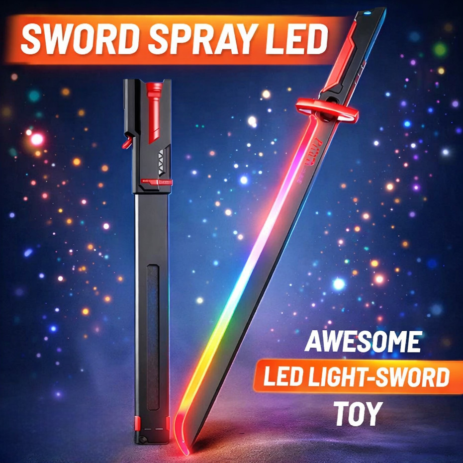MAGELJAYA Mainan Anak SWORD DAZZLING SPRAY BTC-0812 Mainan Galaxy Spark Sword Toy Pedang Lampu Anak 