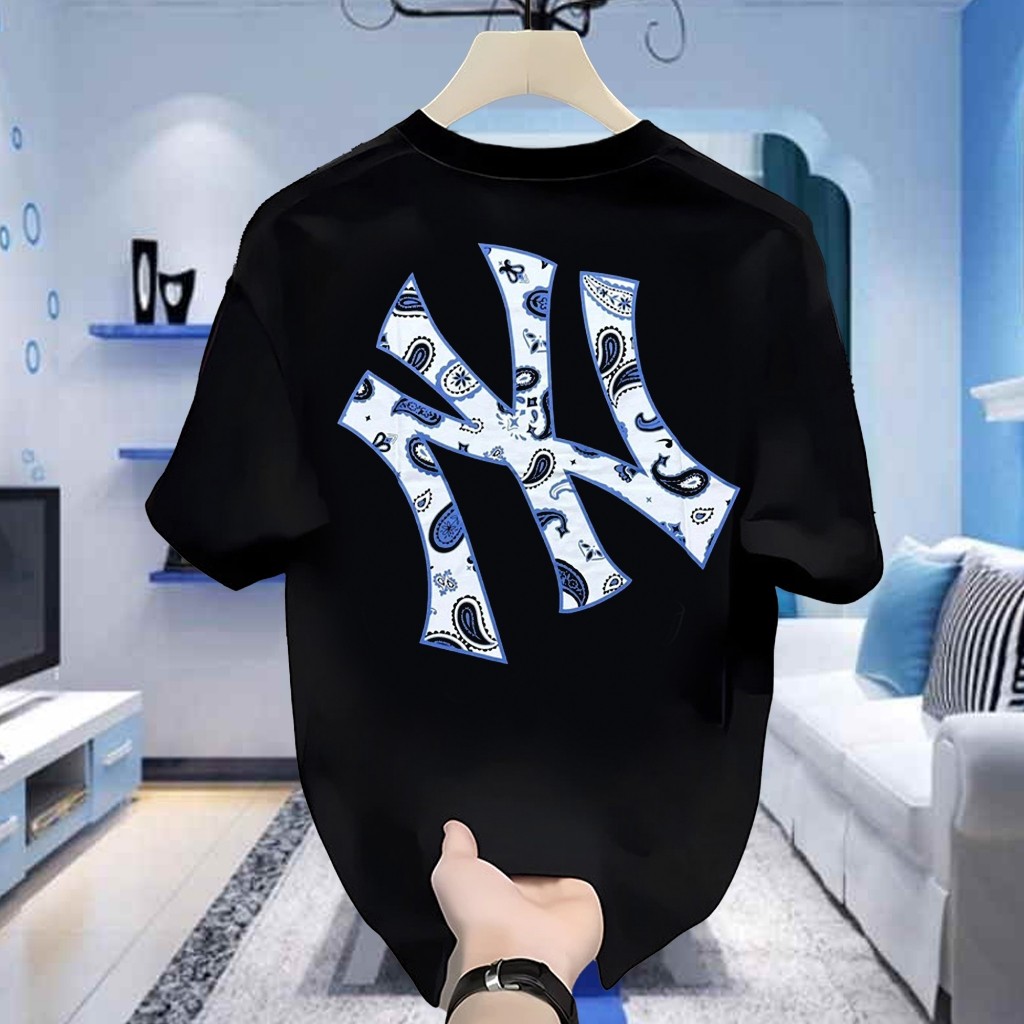 100% Cotton Kaos T-Shirt Katun Combed Premium 24S 200 Gsm Unisex MLB Korea NY Yankees Summer