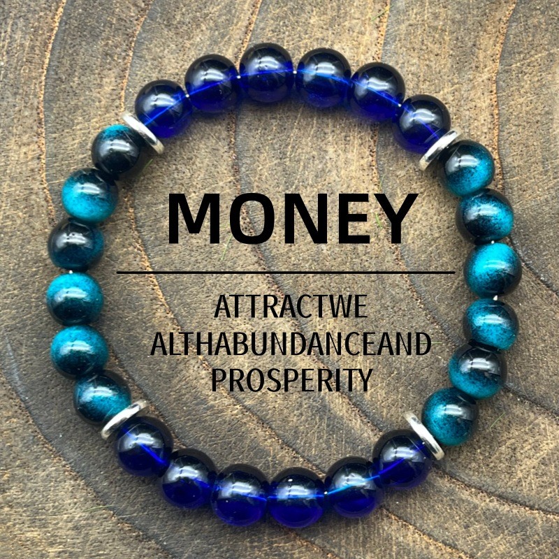 Gelang Kaca Ungu Macan Mata Danau Kaca Biru Gelang Kombinasi Mata Harimau