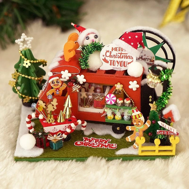 SUMERKAN Amanah.id DIY Miniatur Christmas Shop / Miniatur Natal / miniatur shop