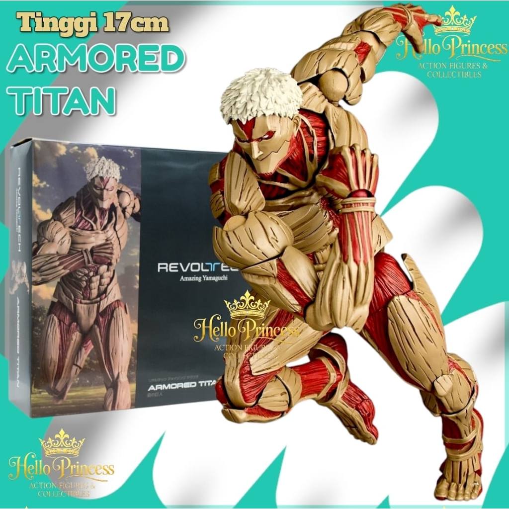 READY STOK Revoltech Attack On Titan Armored Titan Action Figure