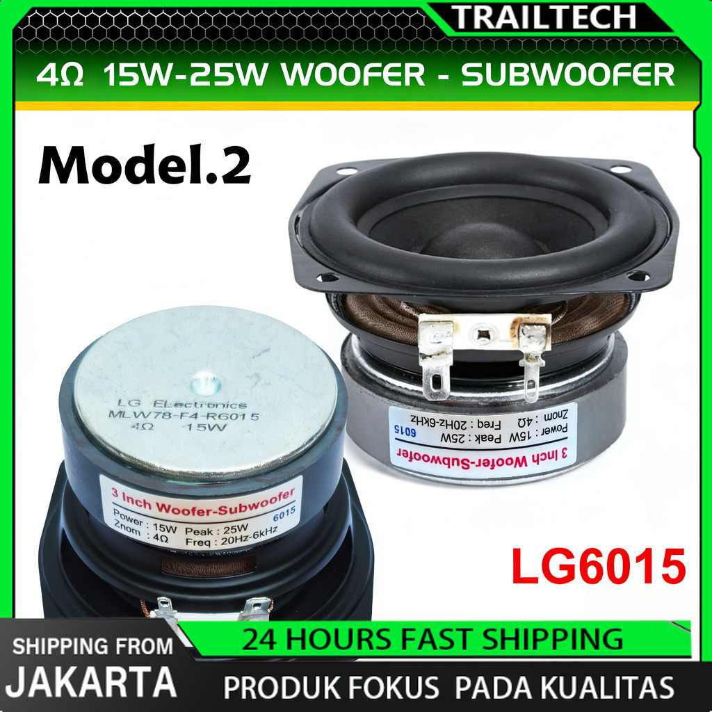 Speaker 3 inch Super Bass 4 ohm 15W-25W Waterproof Speker 3" Woofer Subwoofer LG-6015/Speaker 6.5 in