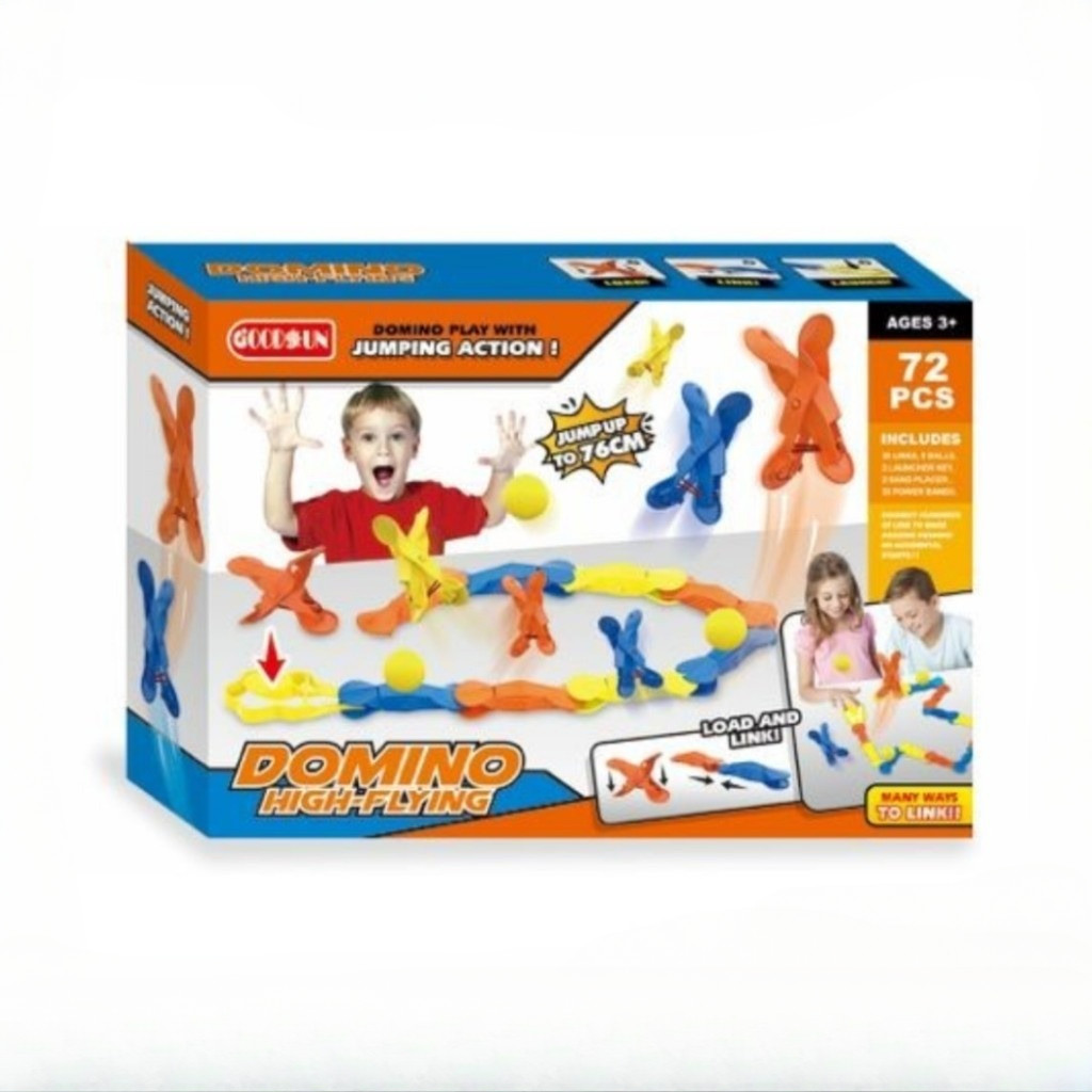 Mainan Game Board Family Kid  Perempuan -  Laki Laki DOMINO HIG-FLYING 72PCS 8603