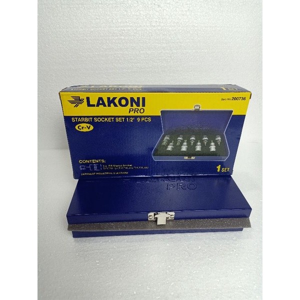 kunci l bintang set mata shock bintang set 9 pcs lakoni mata shock L kunci shok bintang drive 1/2 in