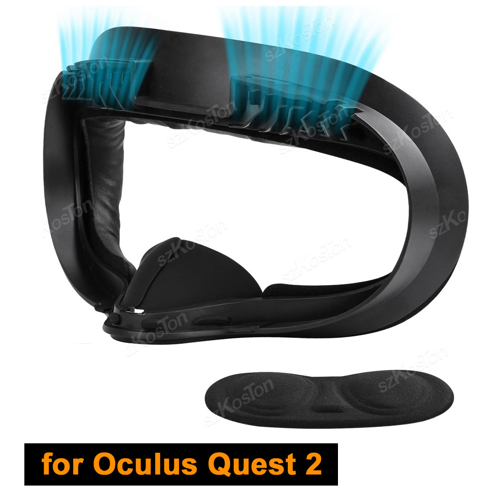 Replacement Facial Interface for Oculus Quest 2 VR Headset Soft PU Leather Foam Face Cushion Pad for