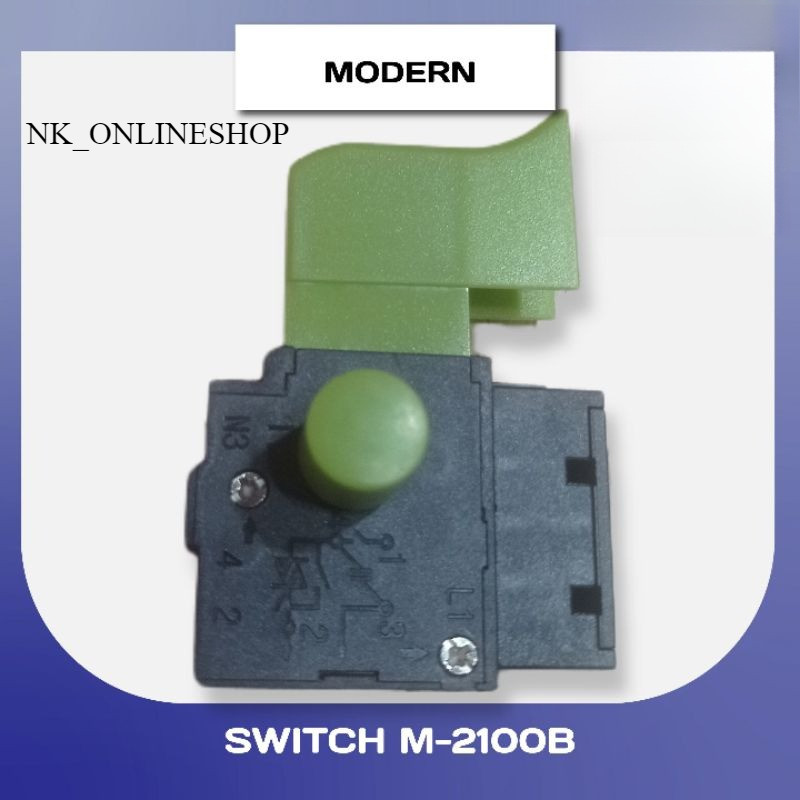 NK_ONLINESHOP MENJUAL Saklar/Switch Mesin Bor Listrik 10MM Searah 2100 M-2100B M2100B MODERN