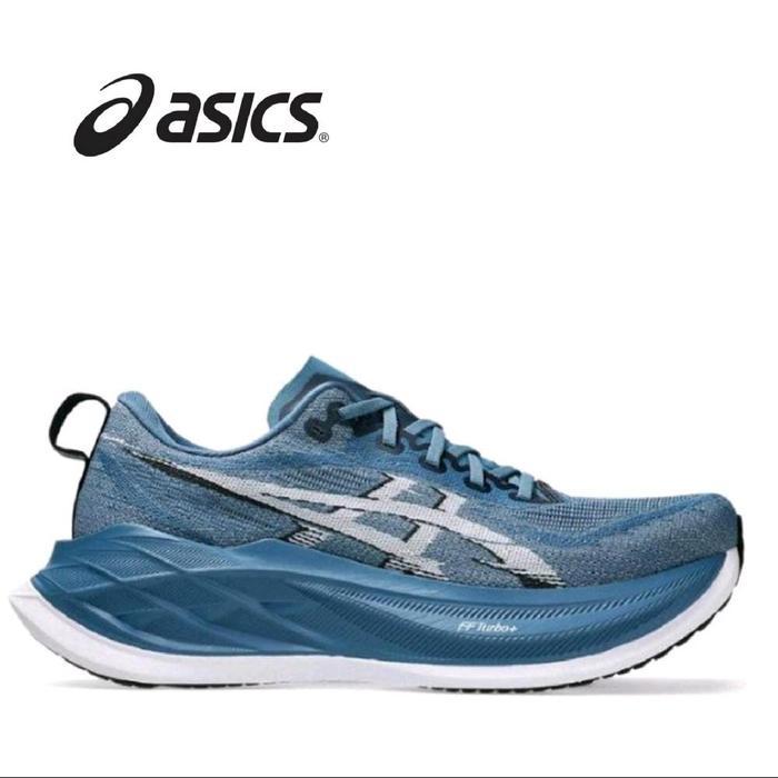 Sepatu Lari Pria Asics Superblast 2 Winter Sea//White Shoes Running Mens Olahraga - 39